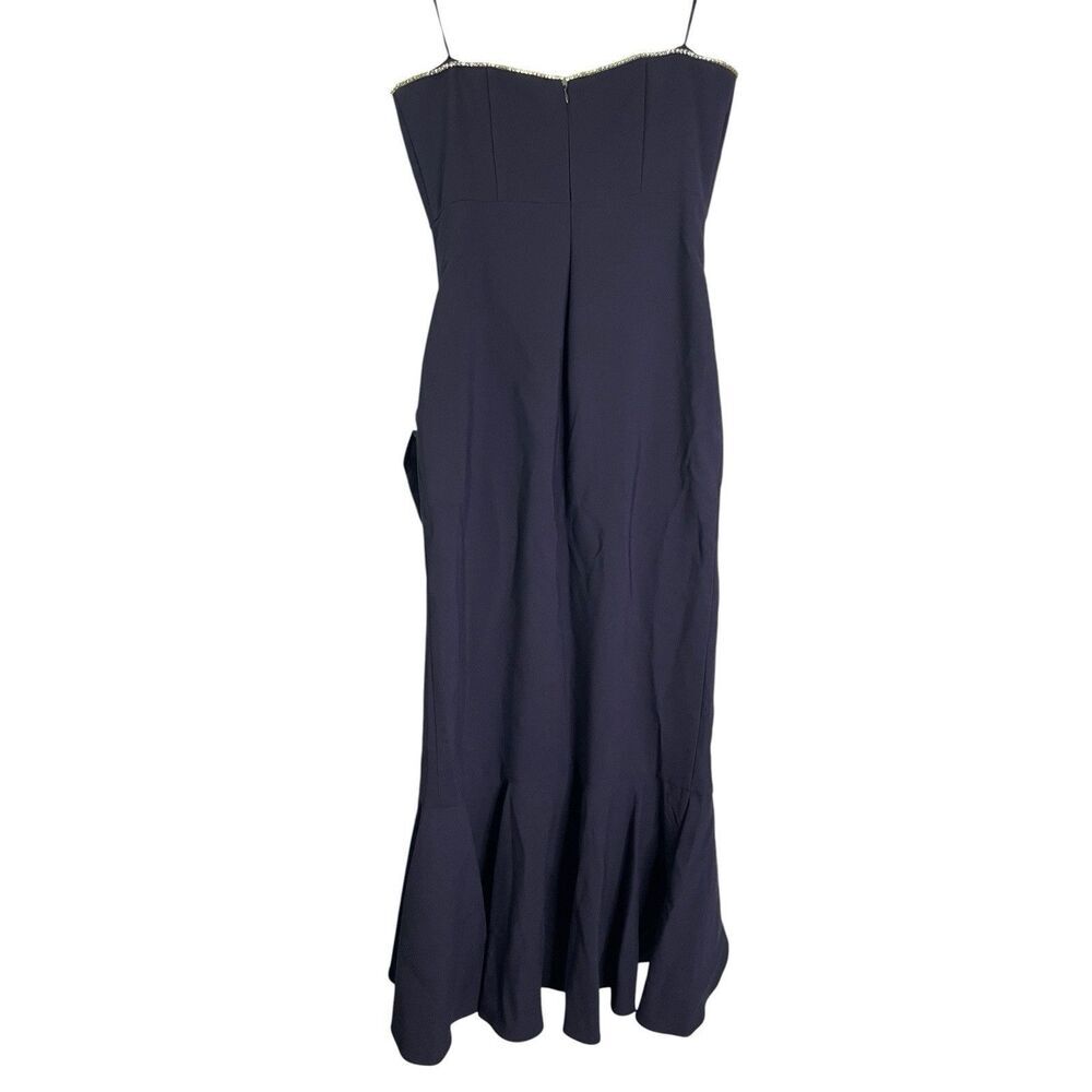 Likely SHANNON GOWN Asymmetrical Hem Ruffle Dress in Navy NWT Size 6 - Picture 2 of 11
